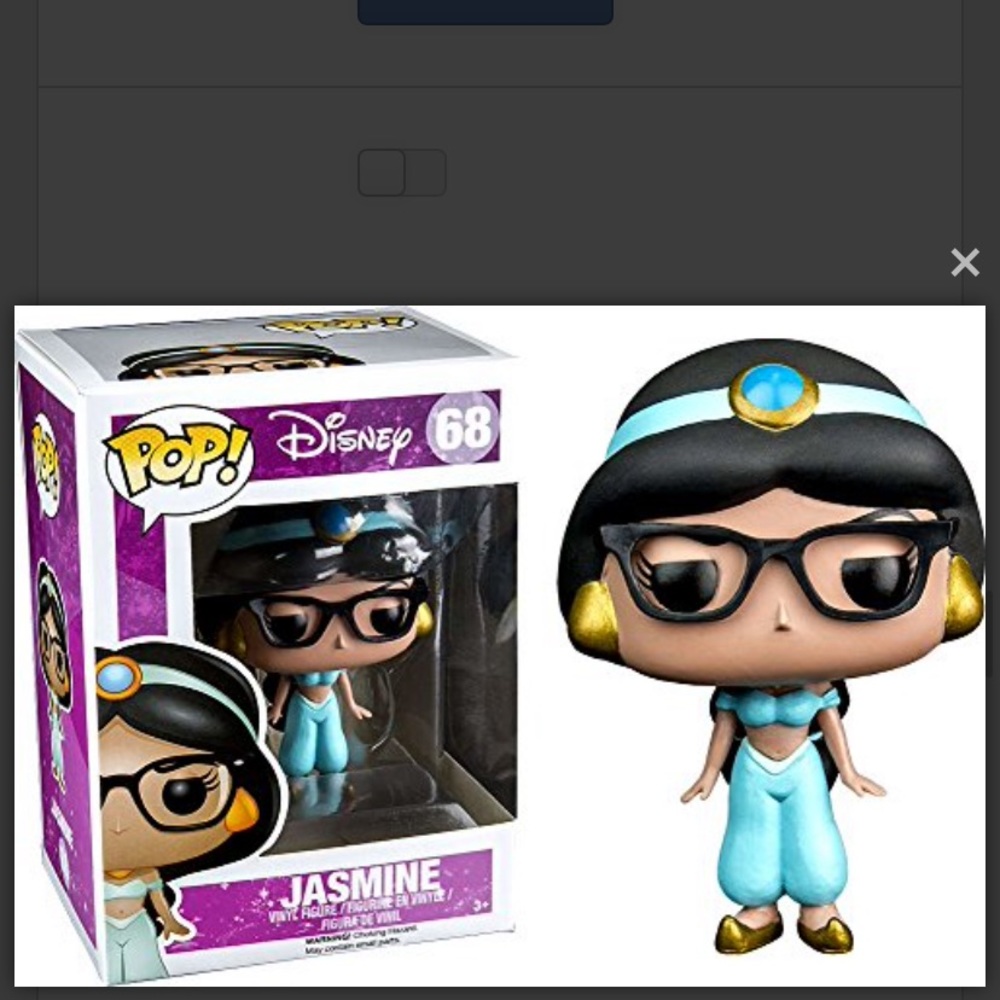 Funko Pop Nerd Jasmine #68 Disney Exclusive Figure